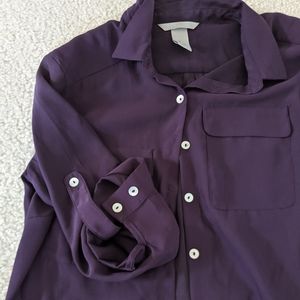 Purple Express button up